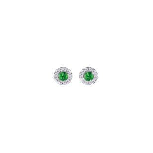 Boucles d'oreilles puces Tsavorite Entourage Lizzy - Versailles