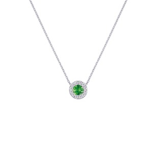 Collier Tsavorite Solitaire Entourage Lily - Versailles