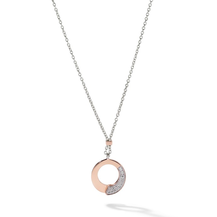 Collier Cravate Envol - Semi pavé Rose Gold