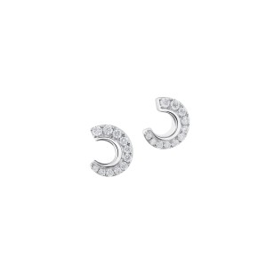 Boucles d'oreilles puces demi-cercle Envol - Moon