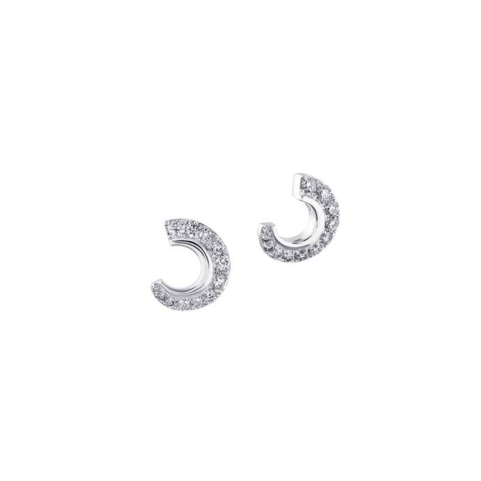 Boucles d'oreilles puces demi-cercle Envol - Moon