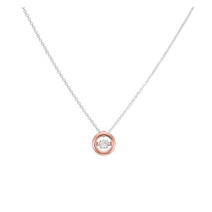 Collier Cercle Dancing Stone Rose Gold - Only Diamond