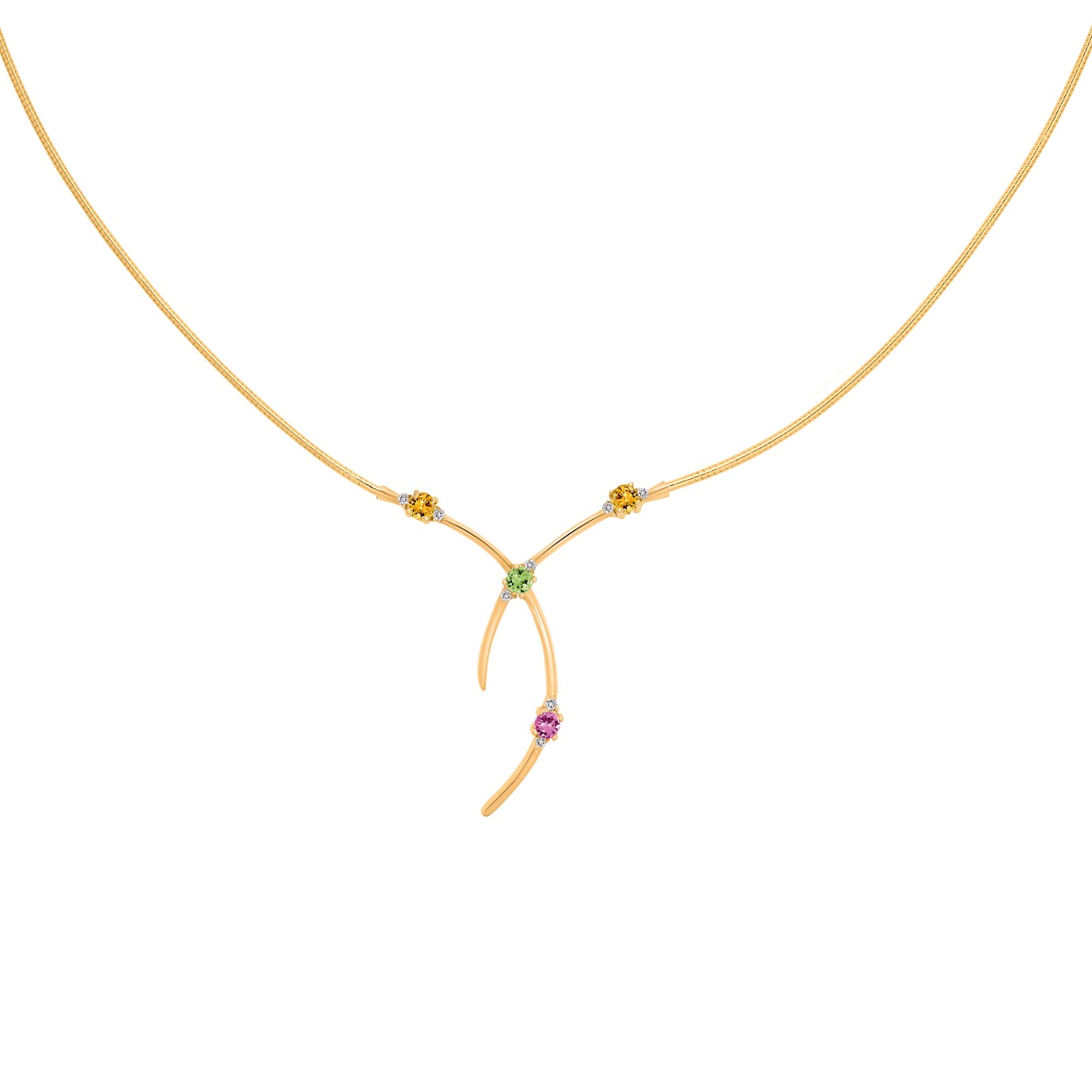 Collier Pendentif PUNTO LUCE En Or Blanc 750/1000 (18 Carats) Avec Diamant Et Saphir - NEUF Avec étiquettes - Pour Mariage