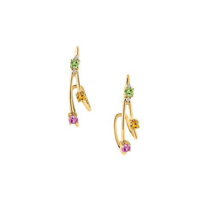 Boucles d’oreilles Saphirs couleurs or jaune - Baia