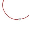 Bracelet cordon rouge solitaire - Versailles