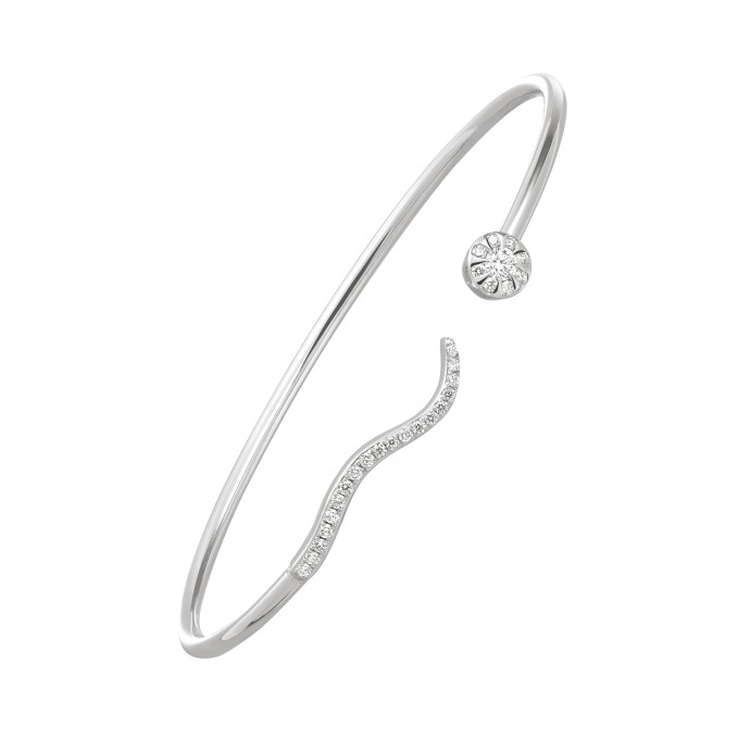 Bracelet jonc semi-ouvert Solitaire - Versailles